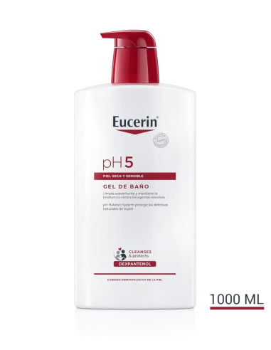 Eucerin pH5 Gel de Baño Rostro y Cuerpo 1000 ml