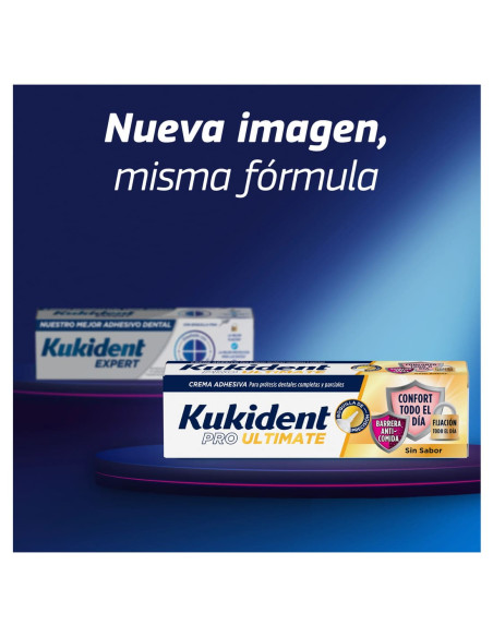 Kukident Pro Ultimate Crema Adhesiva Prótesis Dental Sin Sabor 57 g