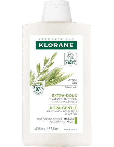 Klorane Duplo Champú Extra Suave Avena 2x400 ml