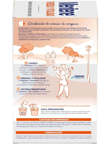 Meritene Fuerza y Vitalidad Chocolate 30 sobres...