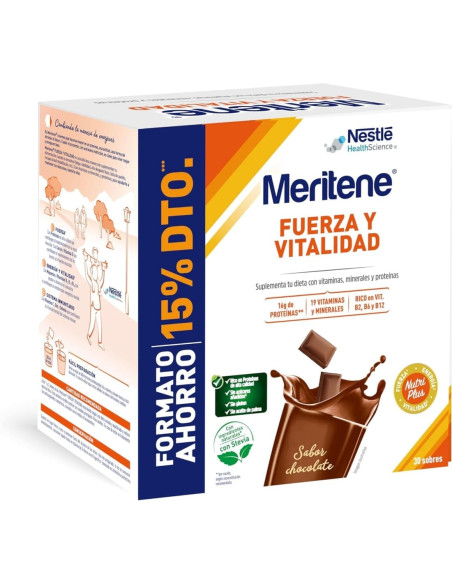Meritene Fuerza y Vitalidad Chocolate 30 sobres de 30 gramos