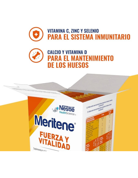 Meritene Fuerza y Vitalidad Café Descafeinado 30 sobres de 30 gramos
