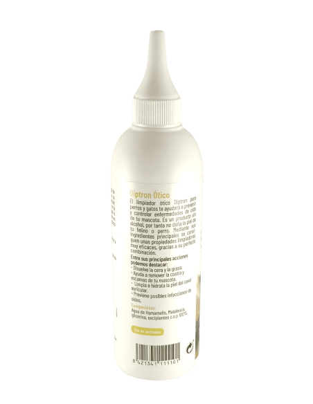 Diptron Ótico Limpieza y Protección Oídos para Mascotas Hipoalergénico 125 ml