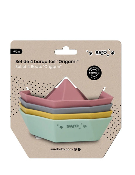 Saro Set 4 Barquitos Origami +6m