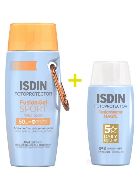 Isdin Pack Sport Fotoprotector SPF 50 Fusion Water Magic 50 ml + Fusion Gel Sport 100 ml