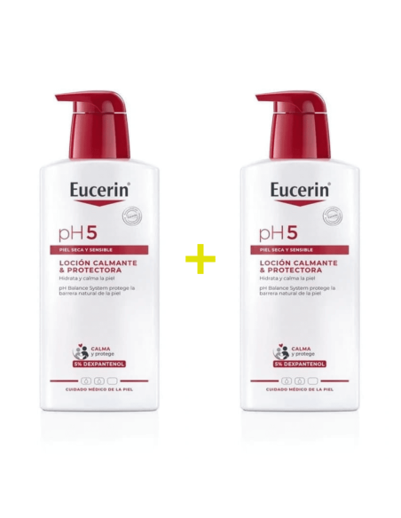 Eucerin pH5 Loción Calmante y Protectora Piel Seca y Sensible Duplo 2x400 ml