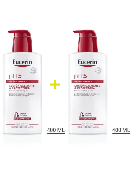 Eucerin pH5 Loción Calmante y Protectora Piel Seca y Sensible Duplo 2x400 ml