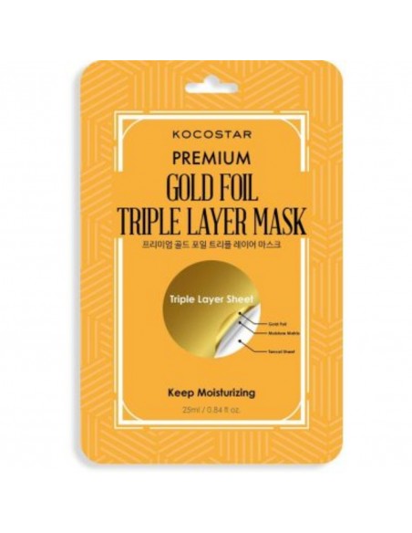 Kocostar Premium Gold Foil Triple Layer Mask 25 ml