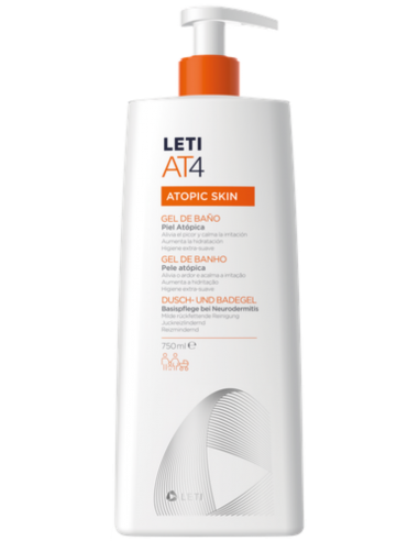 Leti AT4 Gel de Baño Piel Atópica 750 ml